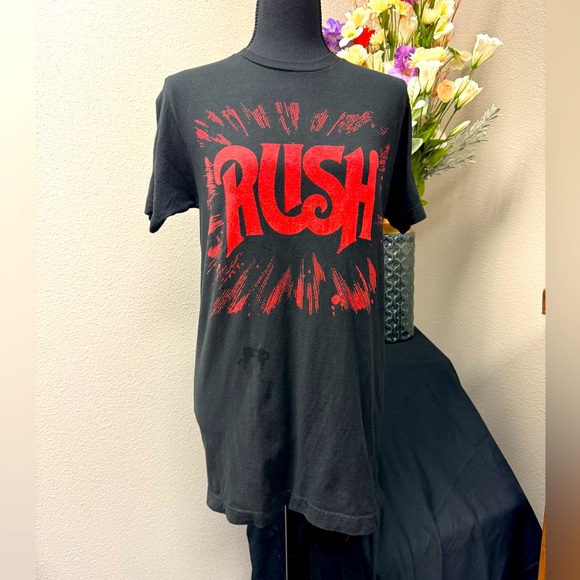 Rush Other - Rush Vintage Band Black and Red Cotton Short Sleeve Tee Shirt Size Small